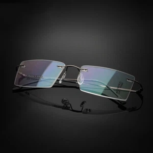 Monturas de gafas para hombre β-titanio sin montura ultraligeras gafas ópticas RX capaces - Imagen 1 de 29