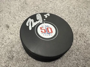 OLAF OLIE KOLZIG SIGNED WASHINGTON CAPITALS 50TH ANNIVERSARY HOCKEY PUCK COA - Picture 1 of 3