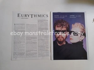 Eurythmics Dave Stewart Annie Lennox clippings Sweden 1980s Lee Jeans ad - Imagen 1 de 2