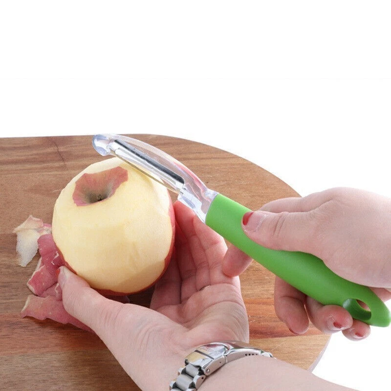 Pelador de verduras cómodo agarre antideslizante patata fruta zanahoria manzana cortador cortador Foto 1 de 4