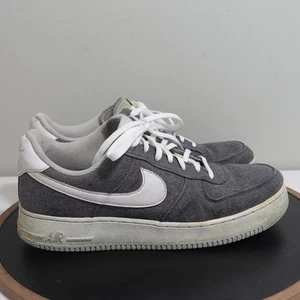 Nike Air Force 1 Halbschuhe Herren Größe 10,5 Grau Weiß Canvas CN0866-002 Turnschuhe - Bild 1 von 12