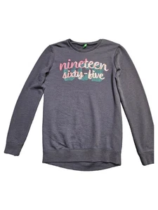 Felpa United Colors of Benetton bambino grigia scritta logo 3XL manica lunga - Foto 1 di 4