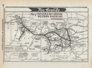 1947 Antique Denver and Rio Grande Western Railroad Map Vintage Railway 2568 - Picture 1 of 3