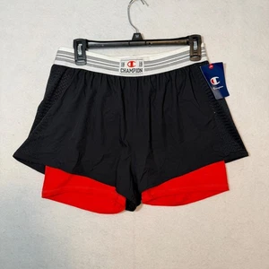 Champion Black/Solar Crimson Absolute Mesh Athletic Shorts Running Boxing Size M - Bild 1 von 13
