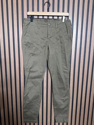 Cabi Pants 4 Womens Green Army Chino Waxy Stretch Fabric Mid Rise - Image 1 of 4