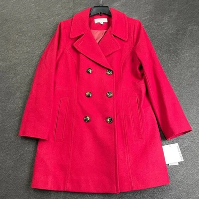 Chaquetón para mujer ANNE KLEIN de doble botonadura talla M rojo Foto 1 de 4
