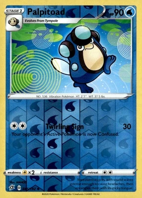 Palpitoad Uncommon Reverse Holo SWSH02: Rebel Clash 045/192 Pokémon TCG - Image 1 of 2