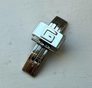 Reloj Gucci Genuino Acero Despliegue Cierre Hebilla - Correa de Cuero 16mm - Imagen 1 de 6