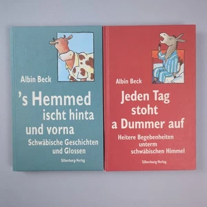 Albin Beck Schwäbisch 2x Buch Hemmed Dummer Silberburg Konvolut Humor - Bild 1 von 1