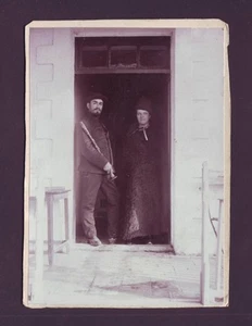 ca1900 Armenian Clarinetist Clarinet Man Pretty Woman from Tiflis Original Photo - Picture 1 of 2
