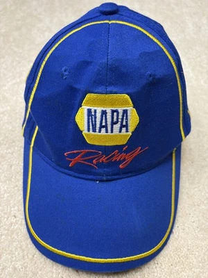 De colección NAPA Racing Sombrero Gorra Correa Trasera Azul Amarillo NASCAR Auto Carreras Hombres Años 90 Foto 1 de 4
