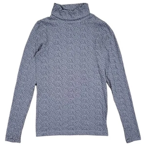 Athleta Flurry Peak Turtleneck Top Womens S Gray Black Pullover Stretch Active - Picture 1 of 5