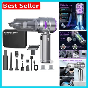 Rechargeable Handheld Vacuum with HEPA Filter - Compact & Lightweight Design - Picture 1 of 9