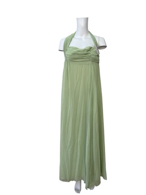 Donna Bella Silk Occasion Dress Size 12 Lime Womens NEW EU 40 RRP £89.99 - Image 1 of 4