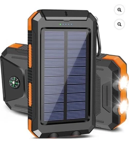 Super 20000mAh USB Portable Charger Solar Power Bank for iPhone Cell Phone 2024 - Picture 1 of 3