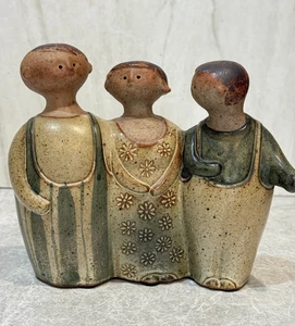 Estatuillas artísticas de gres de colección UCTCI Japón cerámica 3 daneses 6,25" - Imagen 1 de 11