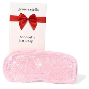 Hot & Cold Gel Bead Eye Mask / Sleep Mask - Reusable, Microwavable & Freezable - Picture 1 of 7