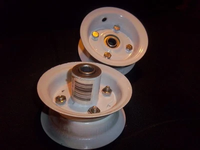 DOS LLANTAS 4.10/3.50-4, para neumáticos tipo tubo de 10 pulgadas RUEDAS blancas agujero de eje de 5/8". Foto 1 de 2