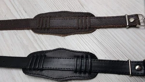 SET 2tlg. ECHTLEDER 16 mm UdSSR alter Militärstil Uhr Armband Band Neu - Bild 1 von 6