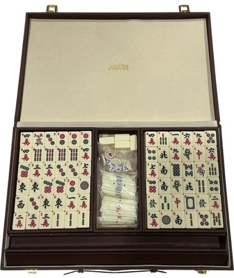 Jaques London Mahjong Set with Wooden Case Complete Tiles 6193 - Image 1 of 4