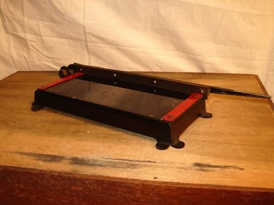 Vintage guillotine type PAPER CUTTER- Small- Made In Germany-TOY ?- Photo Use ? - Image 1 of 4