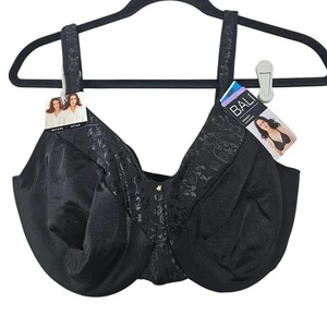NUOVO Reggiseno Bali 38DDD 0002 Nero Minimizzatore Supporto Ferretto Comfort  - Foto 1 di 4