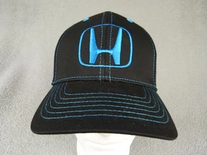 Honda One Size Black Blue Logo Fitted Baseball Cap - Picture 1 of 8