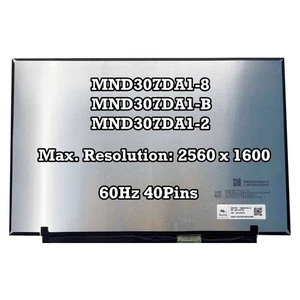 MND307DA1-8 MND307DA1-B MND307DA1-2 13,3" LCD Bildschirm Panel Neu 2560×1600 40Pins - Bild 1 von 3