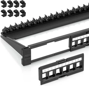 Everest Media Solutions 24 Port Keystone Patch Panel - Afbeelding 1 van 8