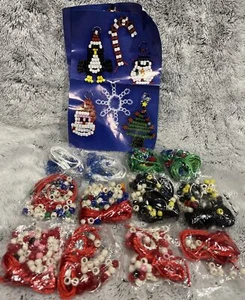 Vintage Weihnachten Urlaub Winter Perlen Schlüsselanhänger Herstellung Ornament Bastelset x12 - Bild 1 von 6