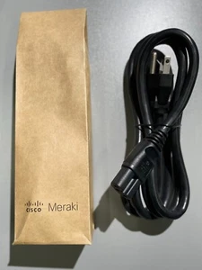 ♻️ Neu Cisco Meraki MA-PWR-CORD-US Cisco 6 Fuß gekerbtes Netzkabel ⚡Schneller Versand - Bild 1 von 5