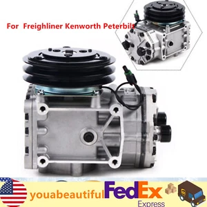 AC Compressor York Style ET210L-25073C For Freightliner Peterbilt Kenworth NEW - Picture 1 of 11
