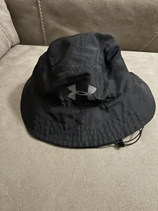 Under Armour Switchback Reversible Bucket Hat - Black/Gray W/lines - Picture 1 of 13