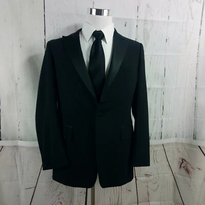 After Six 40S 1 Button Black Tuxedo Suit Blazer  - Image 1 of 4