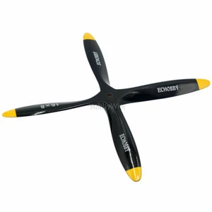 4 bladed Black 16x8 Wood Propeller Engine Power for Nitro Gas RC Model Plane - Picture 1 of 6