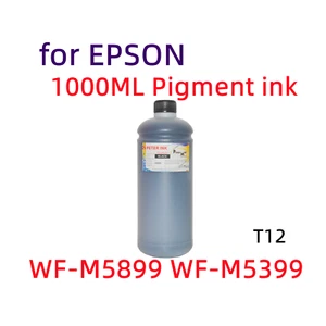 Tinta de recarga 1000ML Premium Pigment Black Pro WF-M5899 WF-M5399 T12 T12J T12G T12H - Imagen 1 de 1
