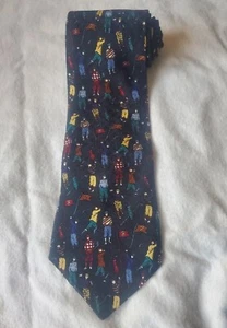 Towne Square Neck Tie ~ 100% Silk ~ Golf Tie ~ USA Classic EUC - Picture 1 of 7