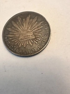 1892 CaMM CHIHUAHUA MINT MEXICO 8 REALES #6167 - Picture 1 of 6
