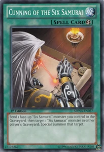 Tarjetas YUGIOH Cunning of the Six Samurai X 1st Mint SDWA-EN027 - Imagen 1 de 1