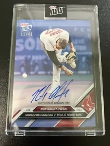 2024 TOPPS NOW ROB GRONKOWSKI 1ST PITCH Blue ON CARD AUTO #11/49 Gronk Spike - Picture 1 of 3