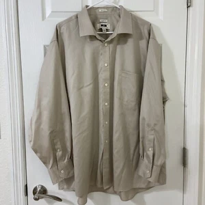 NWT-Joseph Abboud Classic Fit Dress Shirt 19 34/35 Long Sleeve Tan No Iron - Picture 1 of 6