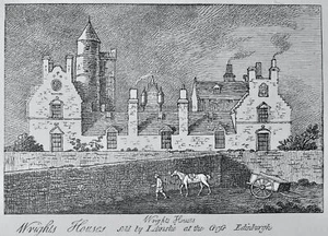 Edinburgh WRIGHTS HOUSES - WRYCHTISHOUSIS Original Victorian Print c1881 - Picture 1 of 2