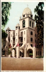 Postal de colección Riverside California CA Carmel Tower Glenwood Mission años 1910 - Imagen 1 de 2