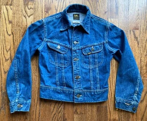 Vintage 70s Youth Lee Denim Trucker Jacket USA Union Made Sanforized Size 14 - Picture 1 of 17