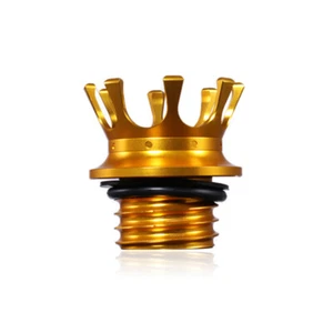 Tapa de tanque de combustible de gas estilo corona King depósito de rosca derecha empotrado CNC dorado - Imagen 1 de 6