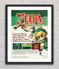 Affiche promotionnelle brillante Legend Of Zelda The Minish Cap Nintendo GBA non encadrée G2399