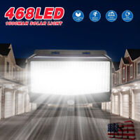 Super Bright 20-468 LED Solar Light PIR Motion Sensor Outdoor Wall Lamp Garden 