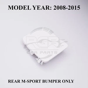 Tapa gancho remolque parachoques trasero deportivo bmw serie 7 f01 f02 f04 m 08-15 blanco alpino 300 - Imagen 1 de 10