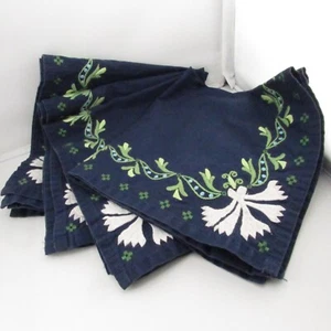 PRE-OWNED WILLIAMS SONOMA AERIN EMBROIDERED VINES NAPKINS 100% COTTON - Picture 1 of 12