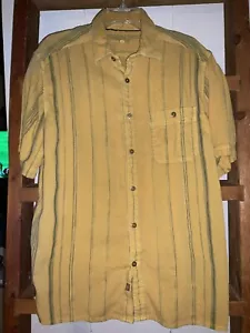 Camicia vintage Territory Ahead taglia L senape giallo cotone garza con bottoni causali Y2k - Foto 1 di 3